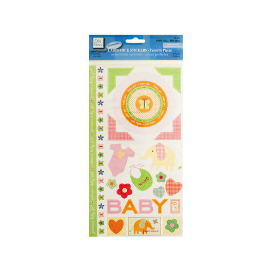 42-piece Baby Girl Cardstock Stickers