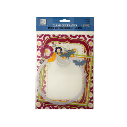 Clear Cut Garden Frames With Glitter Accents