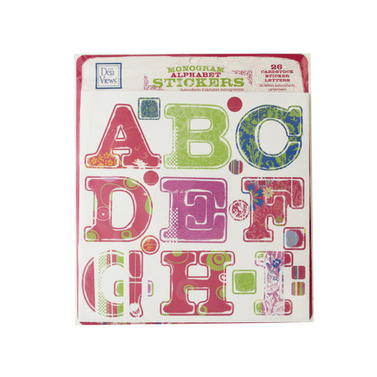 Fresh Print Monogram Alphabet Cardstock Sticker Letters