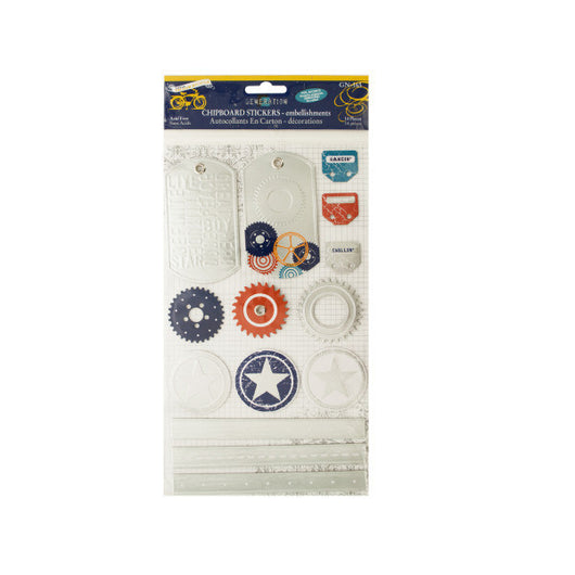 Generation Z Chipboard Embellishment Stickers With Foil Accents