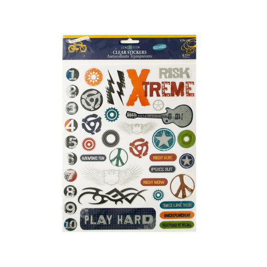 Generation Z Clear Stickers With Metallic Accents