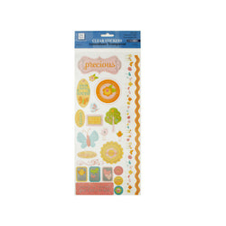 Precious Girl Clear Stickers With Glitter Accents