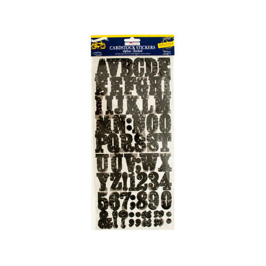 Love Letters Flocked Alphas Cardstock Stickers