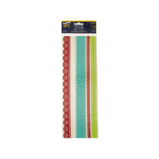 Christmas Cheer Crepe Paper Lace Stickers