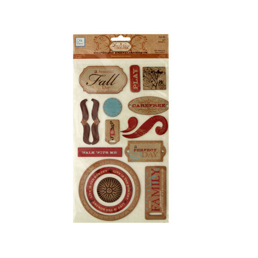 Fall Self-Adhesive Chipboard Embellishments