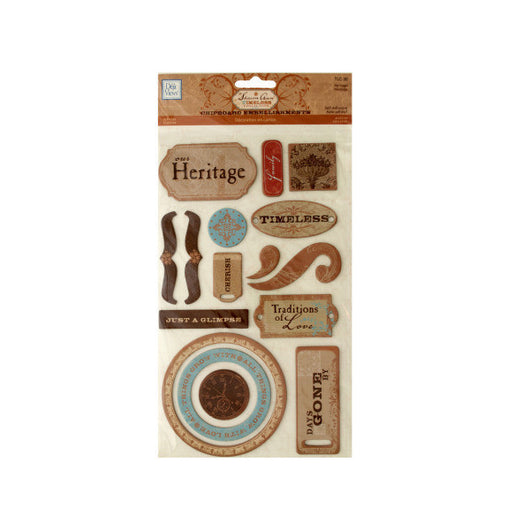 Heritage Self-Adhesive Chipboard Embellishments