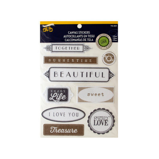 Colorable Family Love Canvas Stickers