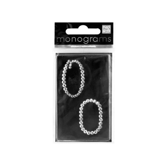 Bling Number 0 Rhinestone Monograms Stickers