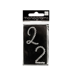 Bling Number 2 Rhinestone Monograms Stickers