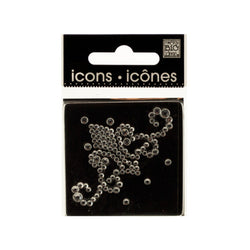 Bling Rhinestone Scroll Icons Sticker