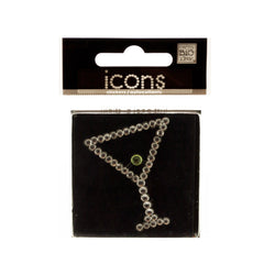 Bling Rhinestone Martini Icons Sticker