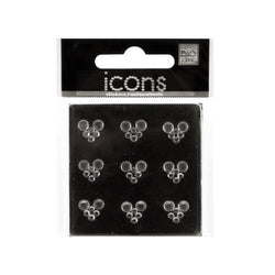 Bling Rhinestone Hearts Icons Stickers