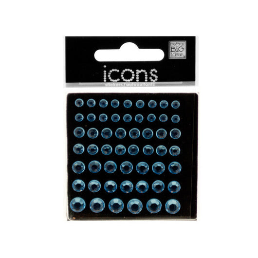 Bling Blue Rhinestone Singles Stickers