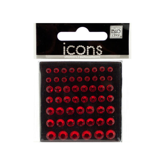 Bling Red Rhinestone Singles Stickers