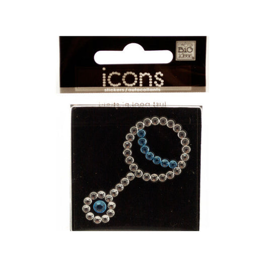 Bling Rhinestone Baby Rattle Icons Sticker