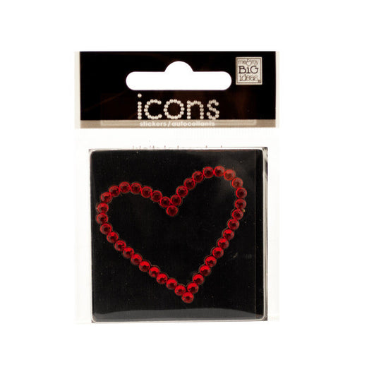 Bling Rhinestone Heart Icons Sticker