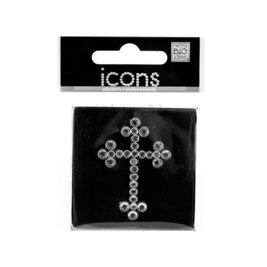 Bling Rhinestone Cross Icons Sticker