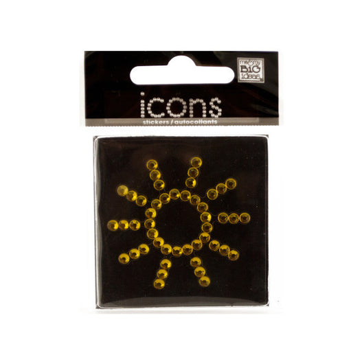 Bling Rhinestone Sun Icons Sticker