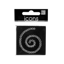 Bling Rhinestone Swirl Icons Sticker