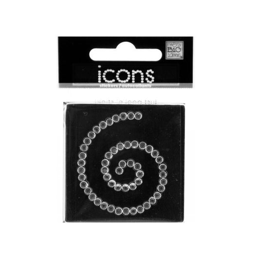 Bling Rhinestone Swirl Icons Sticker