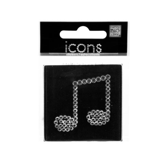 Bling Rhinestone Music Note Icons Sticker
