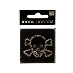 Bling Rhinestone Skull & Crossbones Icons Sticker