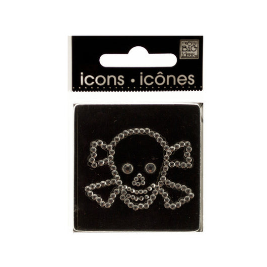 Bling Rhinestone Skull & Crossbones Icons Sticker