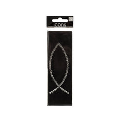 Bling Rhinestone Ichthus Fish Icon Sticker