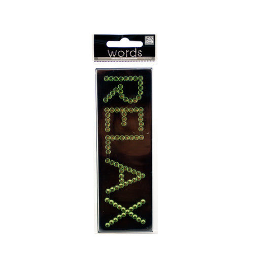 Bling 'Relax' Rhinestone Word Sticker