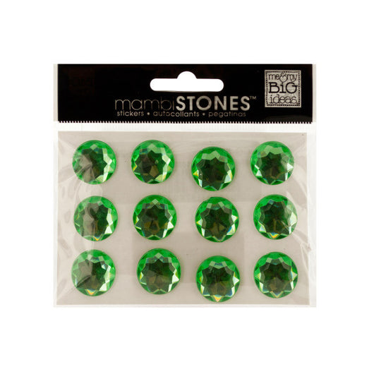 Bling Green Rhinestone Singles Stickers