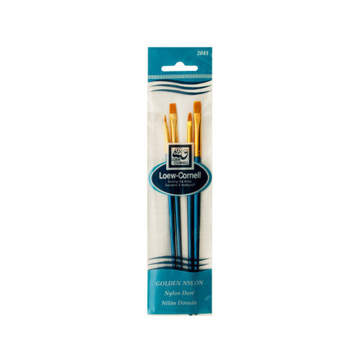 Golden Nylon Shader Paint Brush Set