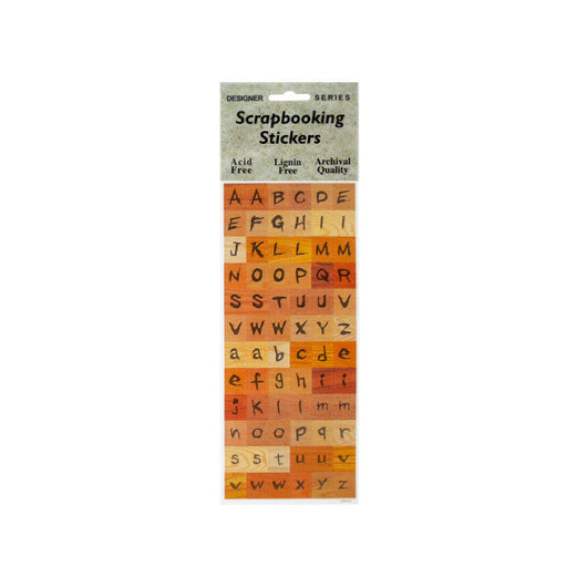 Stained Wood Alphabet Scrapbooking Stickers