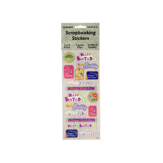 Happy Birthday Scrapbooking Stickers