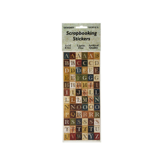 Antique Alphabet Scrapbooking Stickers