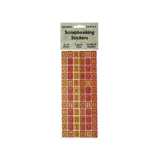 Riveted Leather Alphabet Scrapbooking Stickers