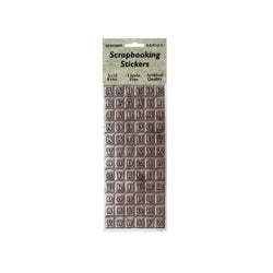 Brushed Steel Foil Alphabet Scrapbooking Stickers