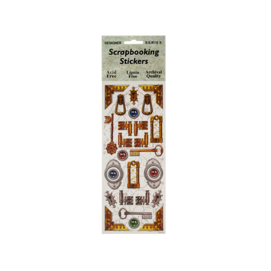 Keys And Jewels Scrapbooking Stickers