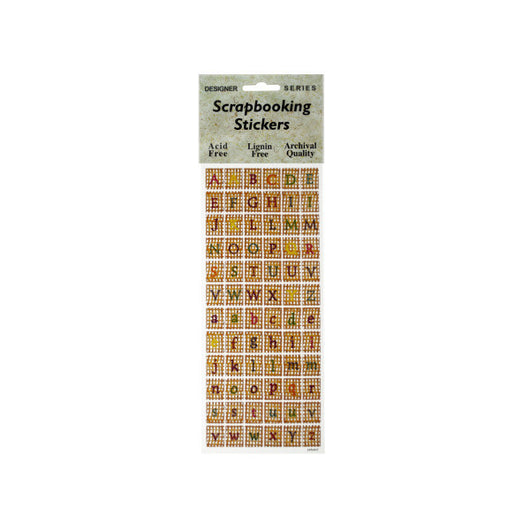 Cross Stitch Alphabet Scrapbooking Stickers