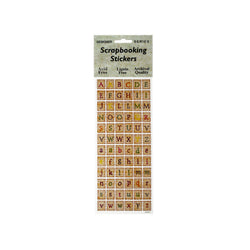 Cross Stitch Alphabet Scrapbooking Stickers