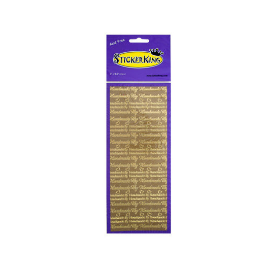 Handmade By Gold Foil Stickers