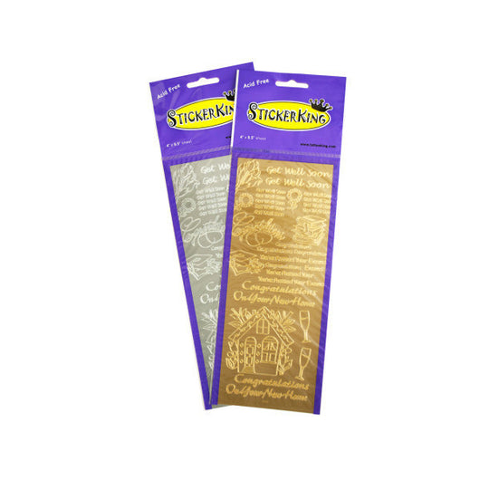 Get Well/Congratulations Silver/Gold Foil Stickers