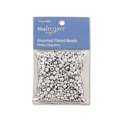 Assorted Plated Beads, 30 Grams