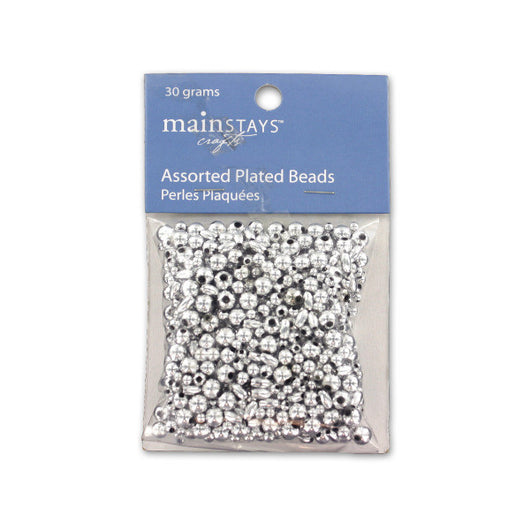 Assorted Plated Beads, 30 Grams