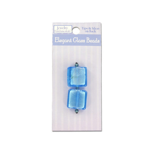 Large Square Blue Glass Beads And Spacers