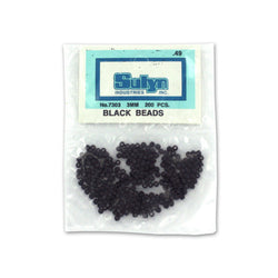 Black Beads, Pack Of 200