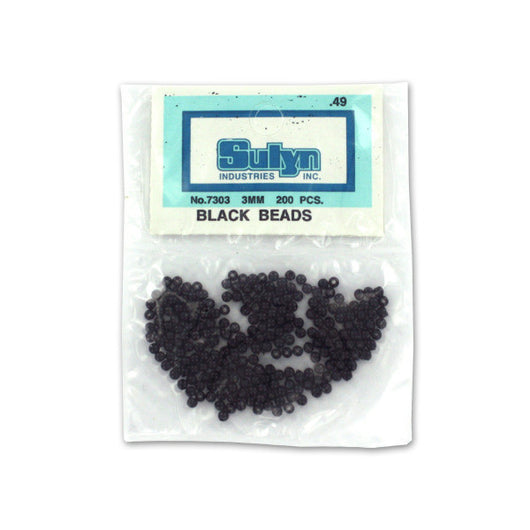Black Beads, Pack Of 200