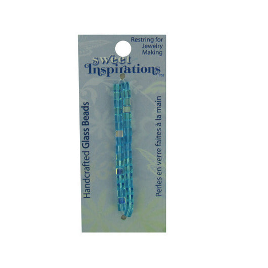 Small Cube Glass Beads, Turquoise