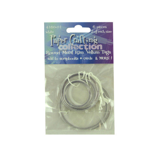 Round White Vellum Tags, Pack Of 6