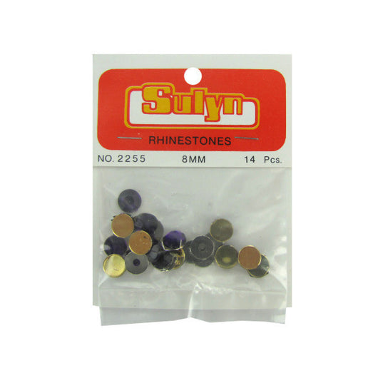 8Mm Purple Rhinestones