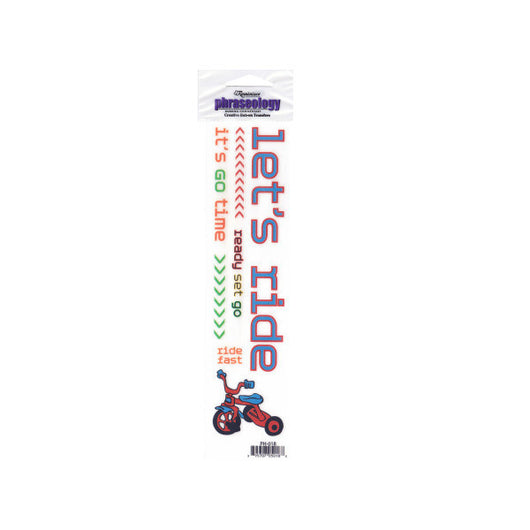 Let's Ride Creative Rub-On Transfer